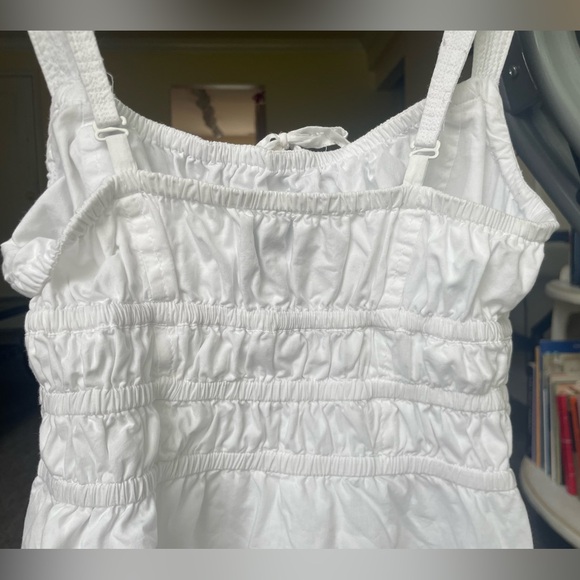 Sunday Best Martine Mini Dress White Cotton Poplin with Ruffles 🕊️ - Picture 7 of 13